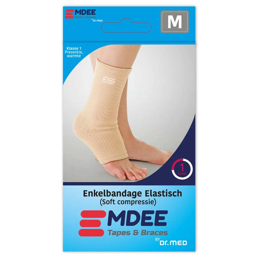 Emdee Elastische support Enkel | Huidskleur | maat M